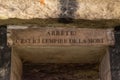 Paris, France, catacombs, underground, skulls, bones, ossuary, death, necropolis, cemetery Royalty Free Stock Photo